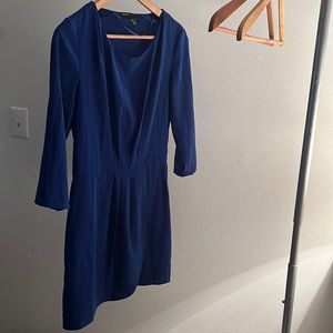 Mango blue long sleeve dress size 4
